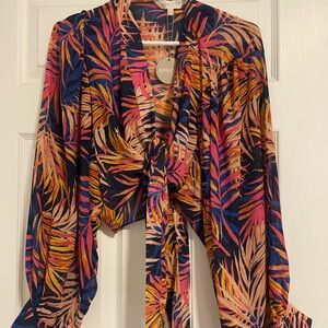 Apricot Size XXL printed blouse